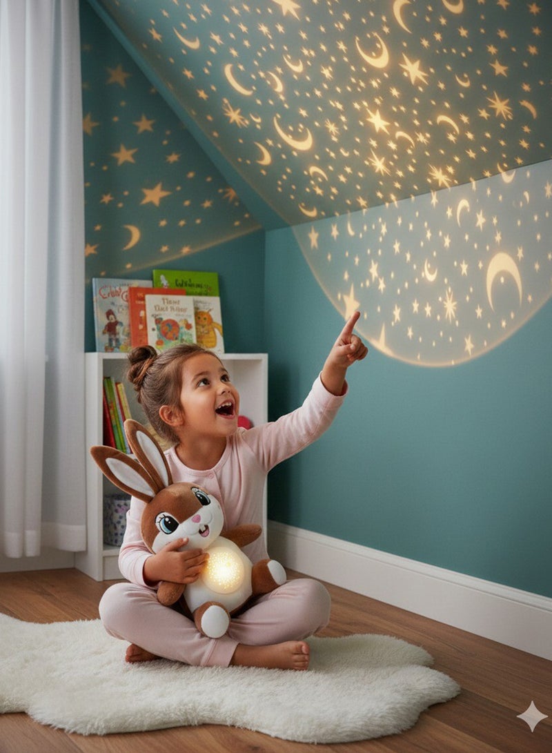 Toyland Bunny Sleep Soother Plush Toy with Music & Star Light Projection – Baby Bedtime Companion - Image 2